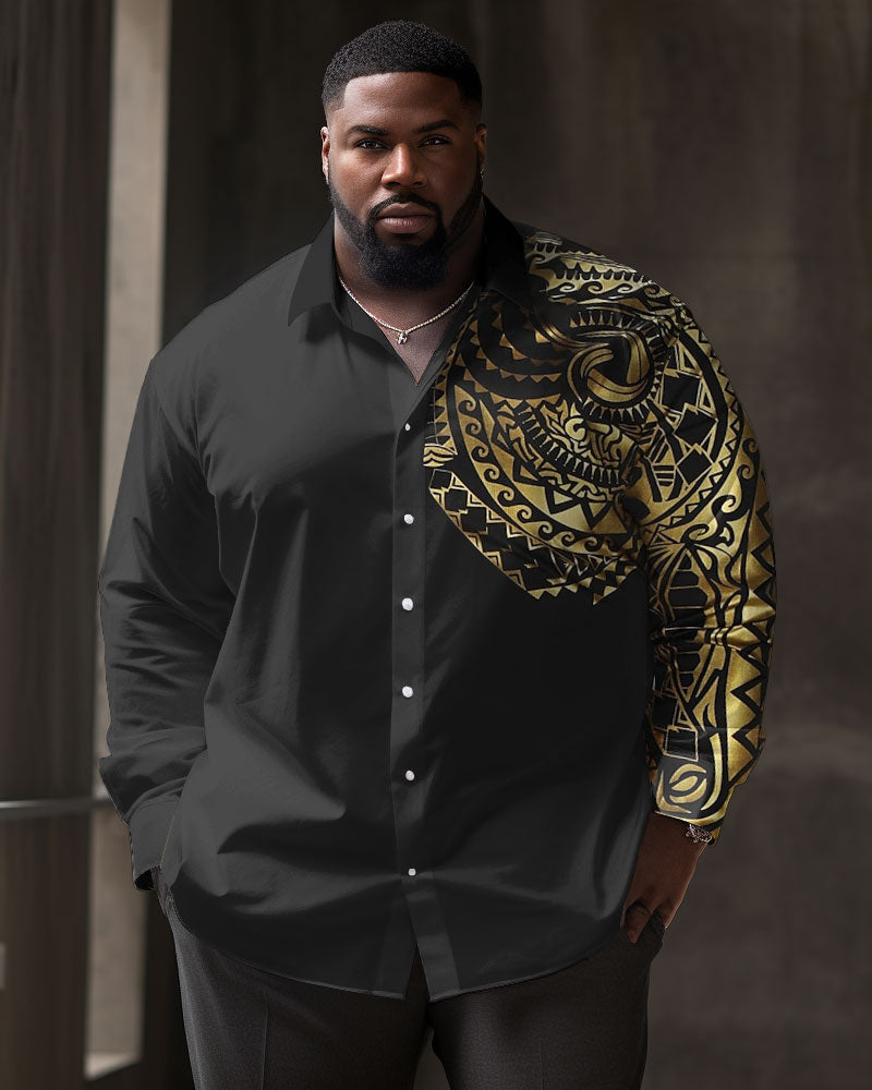 Big & Tall Graphic T-Shirt Shorts Set for big men