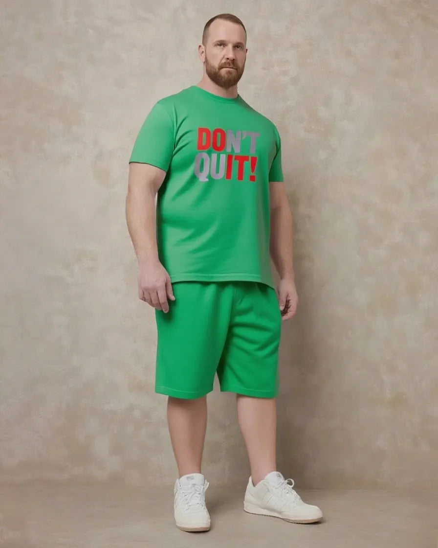 Big & Tall Graphic Streetwear Two-piece Set for big men view 9