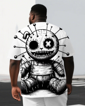 Big & Tall Graphic T-Shirt Shorts Set for big men view 2