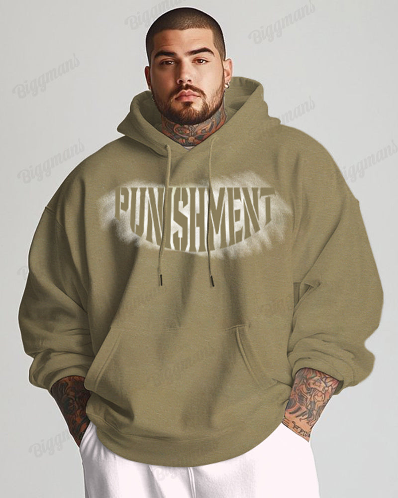 Big & Tall Graphic Hoodie Sweatpants Set for big men view 3