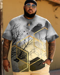 Big & Tall Geometric Graphic T-Shirt for big men