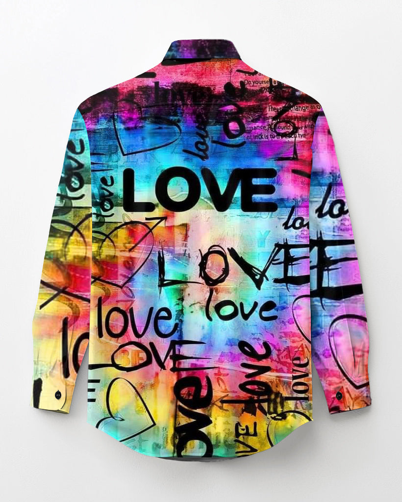 Big & Tall Gradient Graphic Graffiti Jeans for big men view 2
