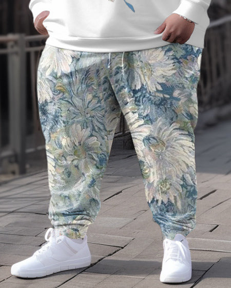 Big & Tall Floral Hoodie Sweatpants Set for big men view 6
