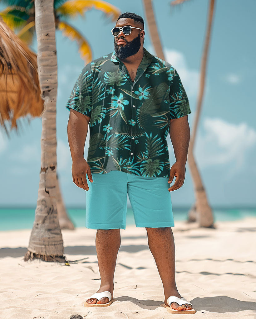 Big & Tall Hawaiian Graphic Jeans for big men view 1