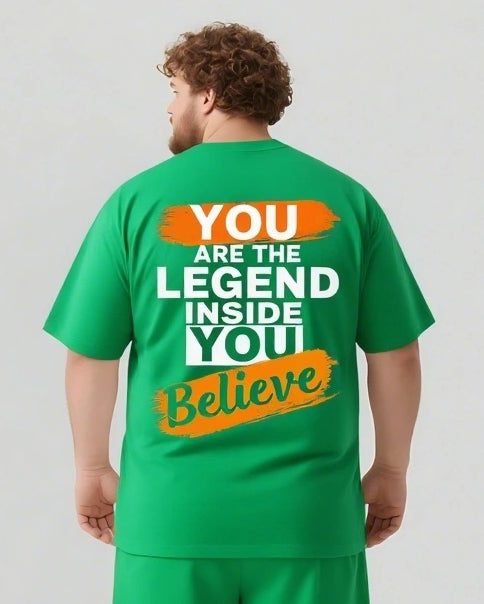 Big & Tall Graphic Streetwear T-Shirt Shorts Set for big men view 10