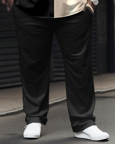 Big & Tall Geometric Shirt Pants Set for big men view 3