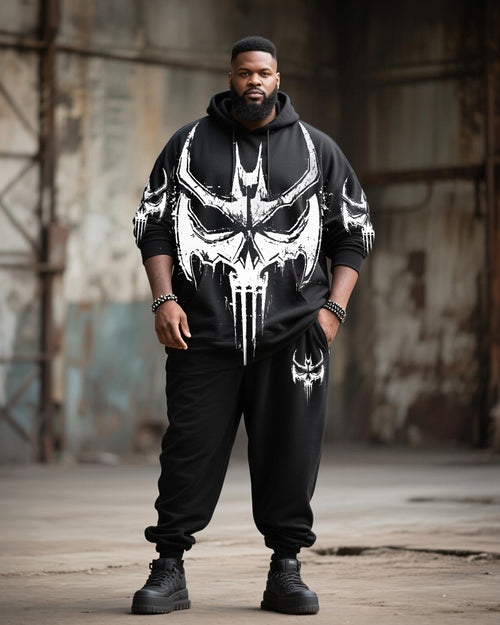 Big & Tall Graphic Streetwear Hoodie Sweatpants Set for big men view 1