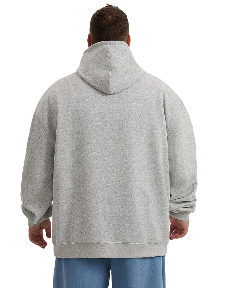 Big & Tall Solid Color Hoodie for big men view 2