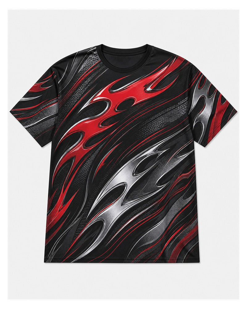 Big & Tall Graphic T-Shirt Shorts Set for big men view 2