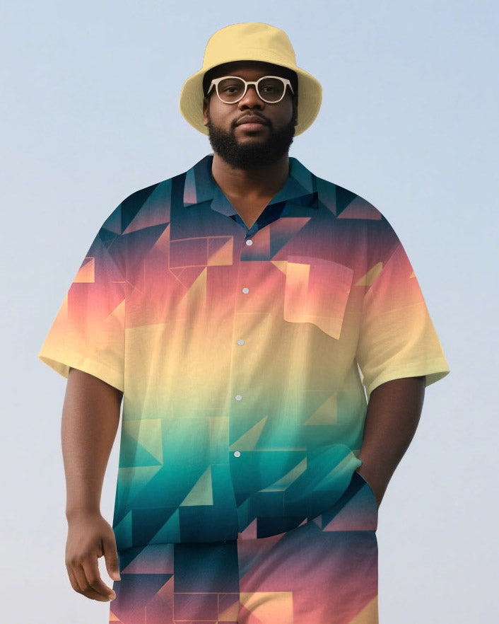 Big & Tall Gradient T-Shirt Pants Set for big men view 2