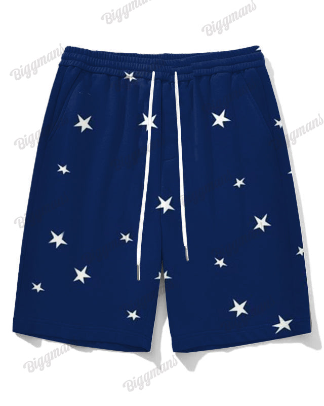 Big & Tall Streetwear T-Shirt Shorts Set for big men view 3