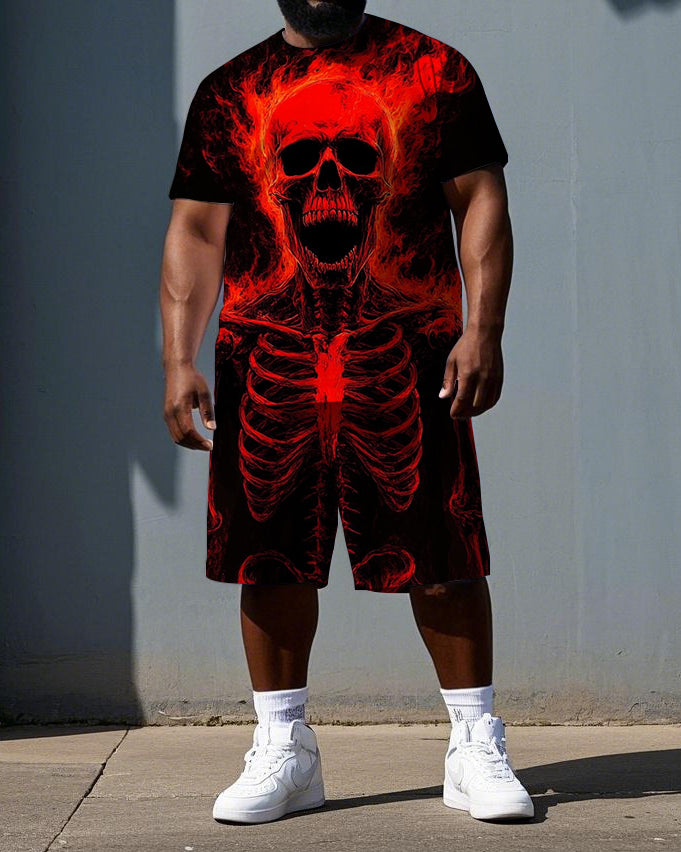 Big & Tall Graphic Skull Two-piece Set for big men view 1