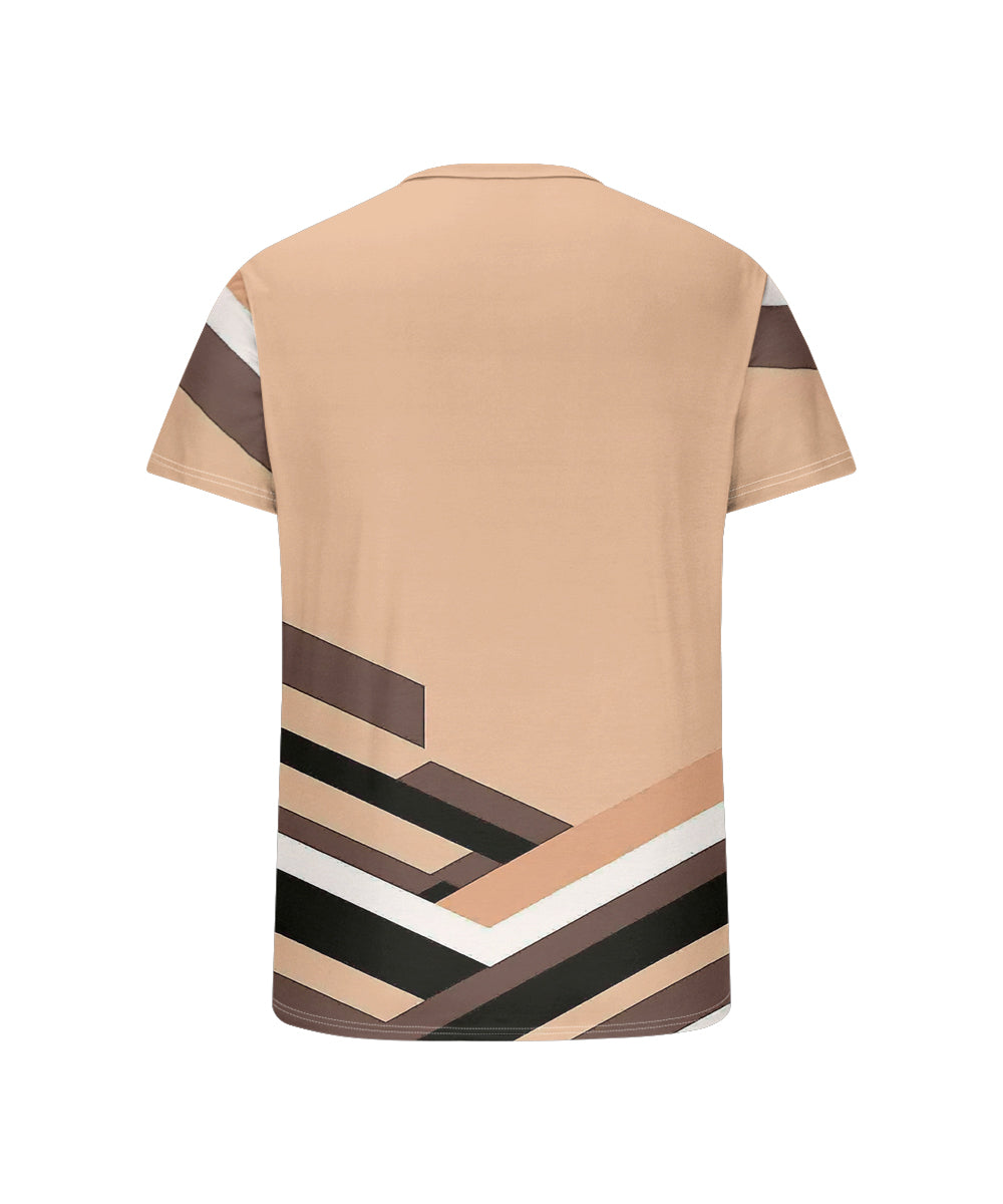 Big & Tall Orange Geometric Graphic T-Shirt for big men view 5