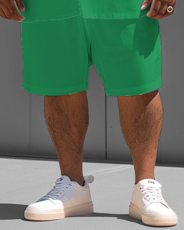 Big & Tall Graphic T-Shirt Shorts Set for big men view 3