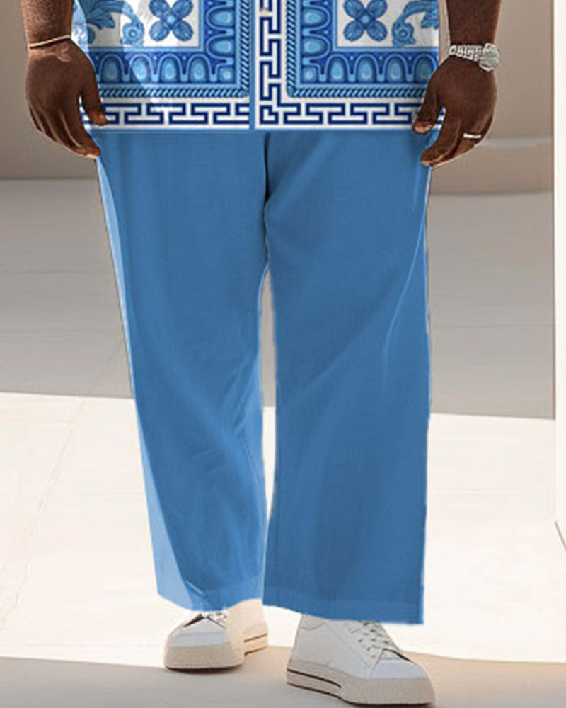 Big & Tall Graphic Floral Business Casual Jeans for big men view 3