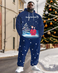 Big & Tall Streetwear Hoodie Sweatpants Set for big men view 1