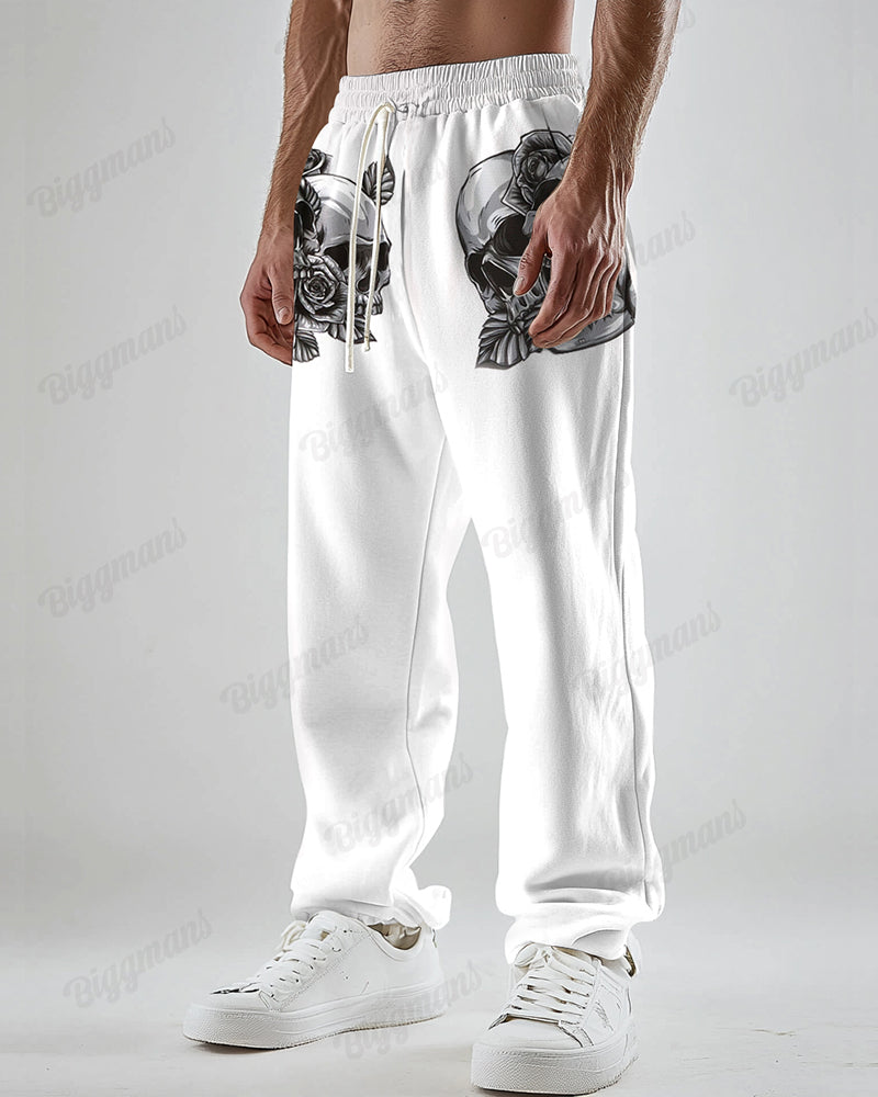 Big & Tall Skull Pants for big men view 3