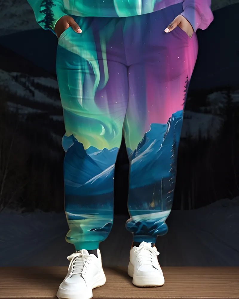 Big & Tall Graphic Hoodie Sweatpants Set for big men view 3