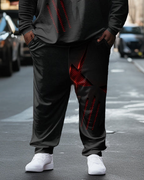 Big & Tall Geometric Hoodie for big men view 3