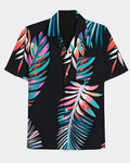 Big & Tall Tropical Graphic Short Sleeve Shirt for big men view 2
