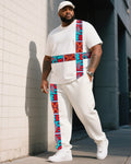 Big & Tall Striped Two-piece Set for big men view 1