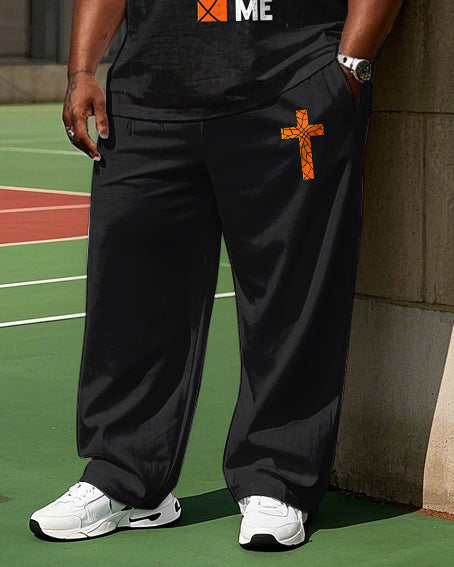 Big & Tall Graphic T-Shirt Pants Set for big men view 3