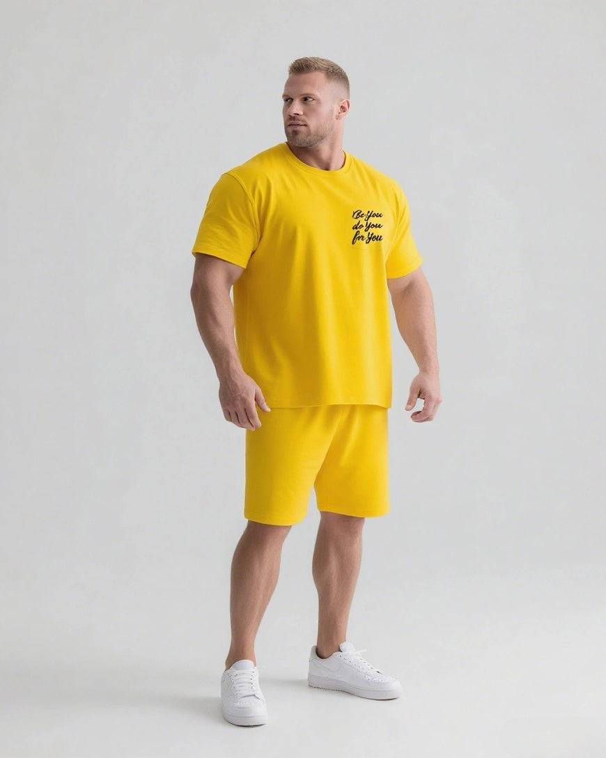 Big & Tall Graphic Streetwear Two-piece Set for big men view 11