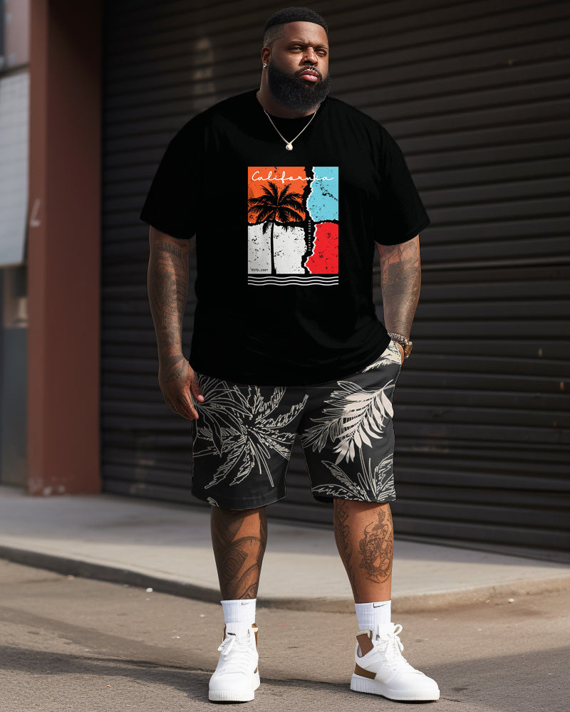 Big & Tall Hawaiian Graphic Two-piece Set for big men view 1