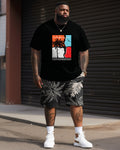 Big & Tall Hawaiian Graphic Two-piece Set for big men view 1