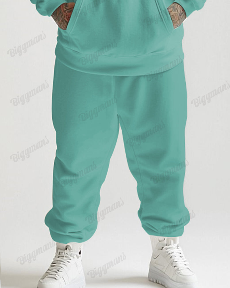 Big & Tall Streetwear Hoodie Sweatpants Set for big men view 3