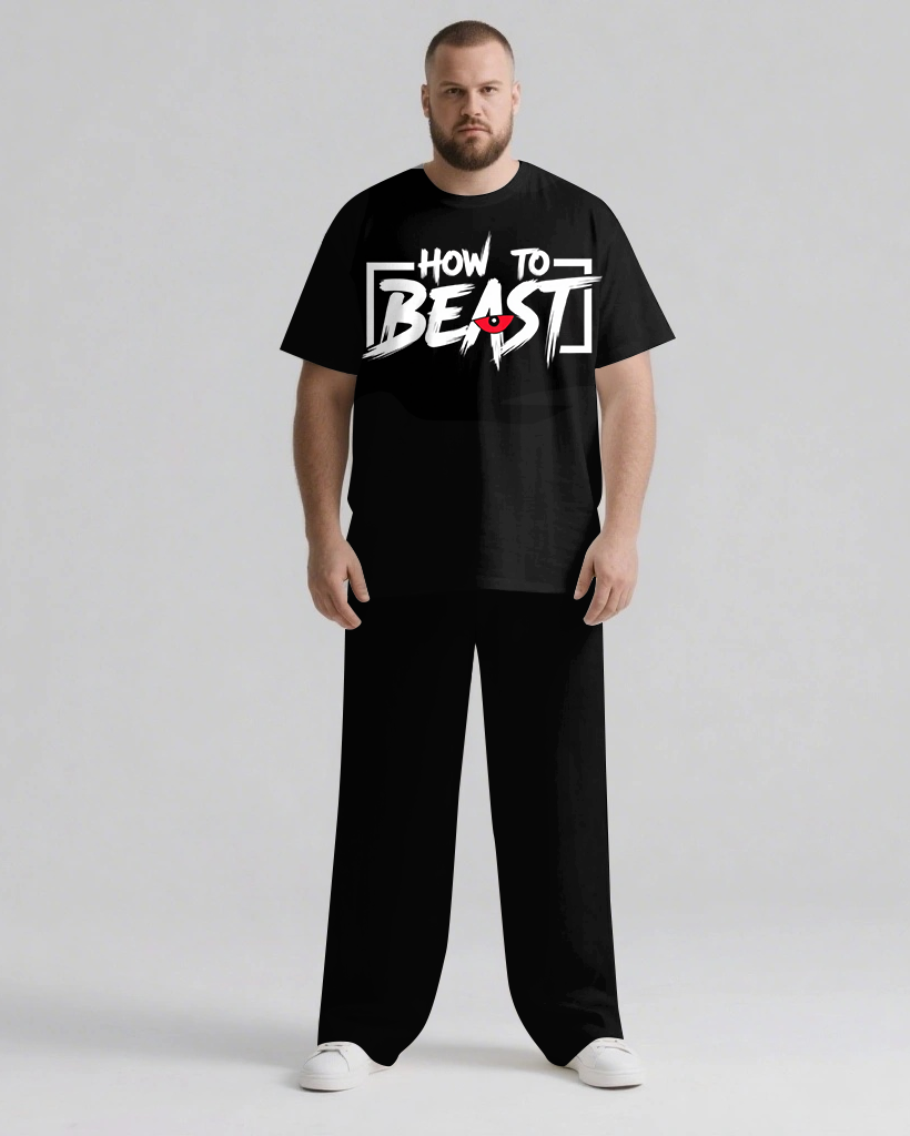 Big & Tall Streetwear Two-piece Set for big men view 1