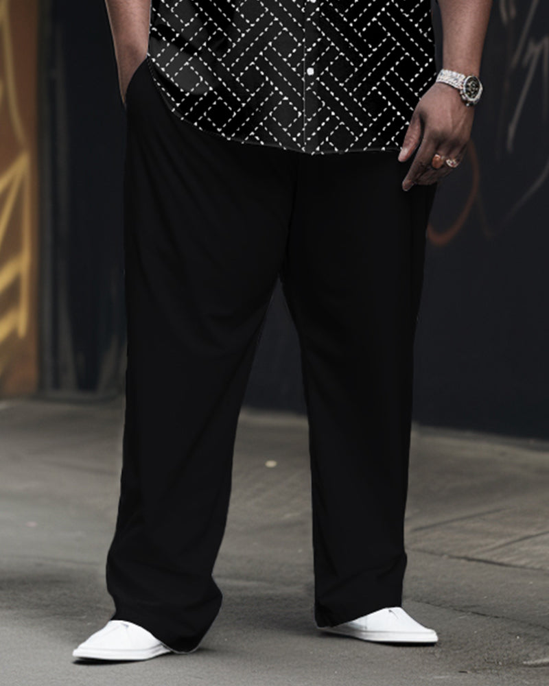 Big & Tall Geometric Two-piece Set for big men view 3