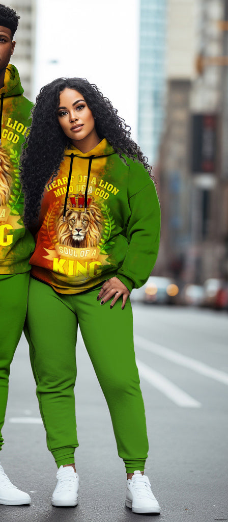 Big & Tall Colorblock Hoodie Sweatpants Set for big men view 6