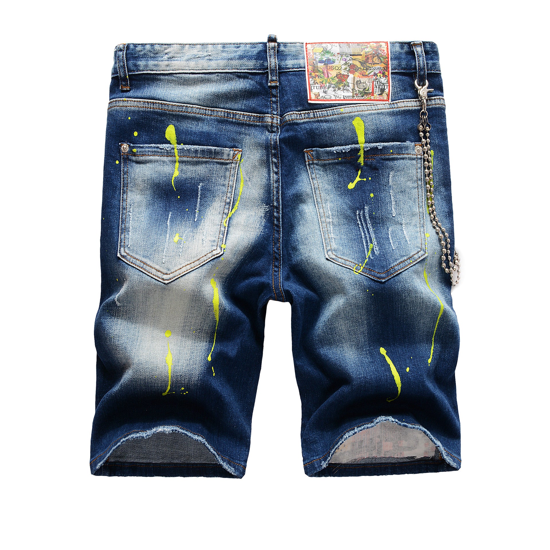 Big & Tall Denim Graffiti Splash Ink Jeans for big men view 3