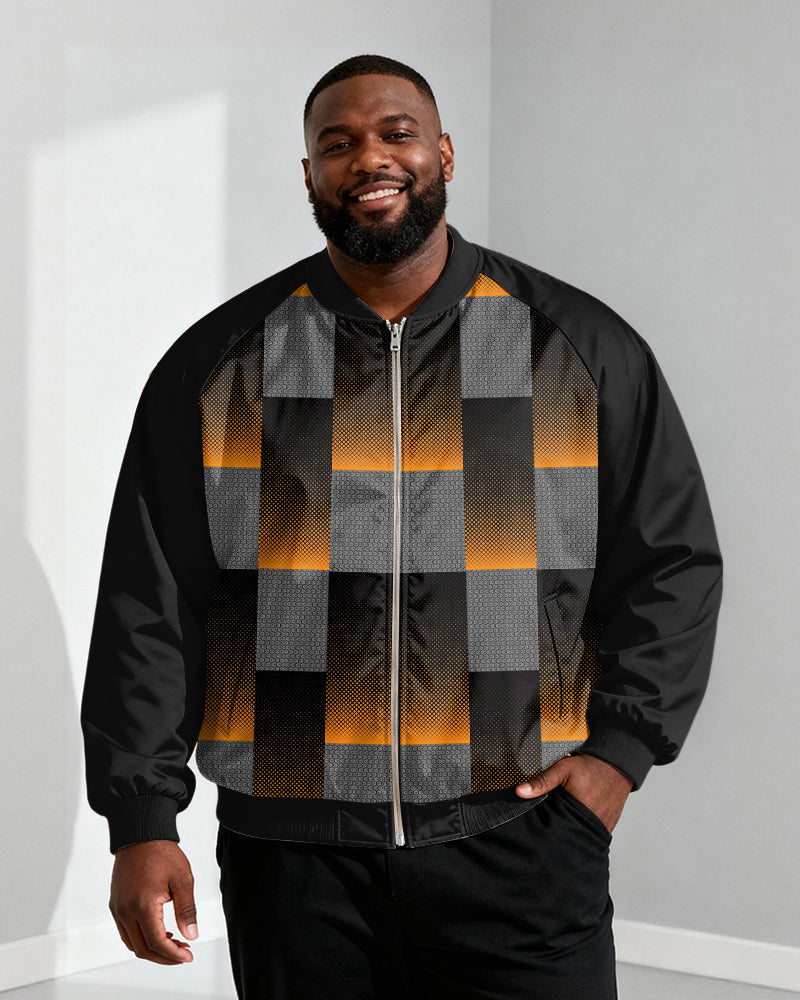 Big & Tall Black Geometric Graphic Men's Clothing for big men view 1