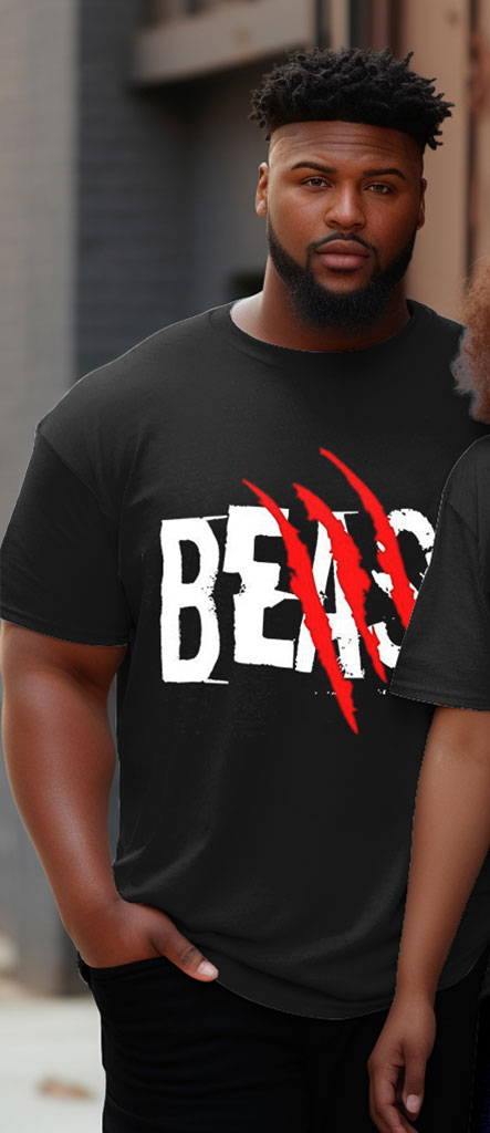 Big & Tall Graphic Streetwear T-Shirt for big men view 2