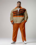 Big & Tall Geometric Shirt Pants Set for big men view 1