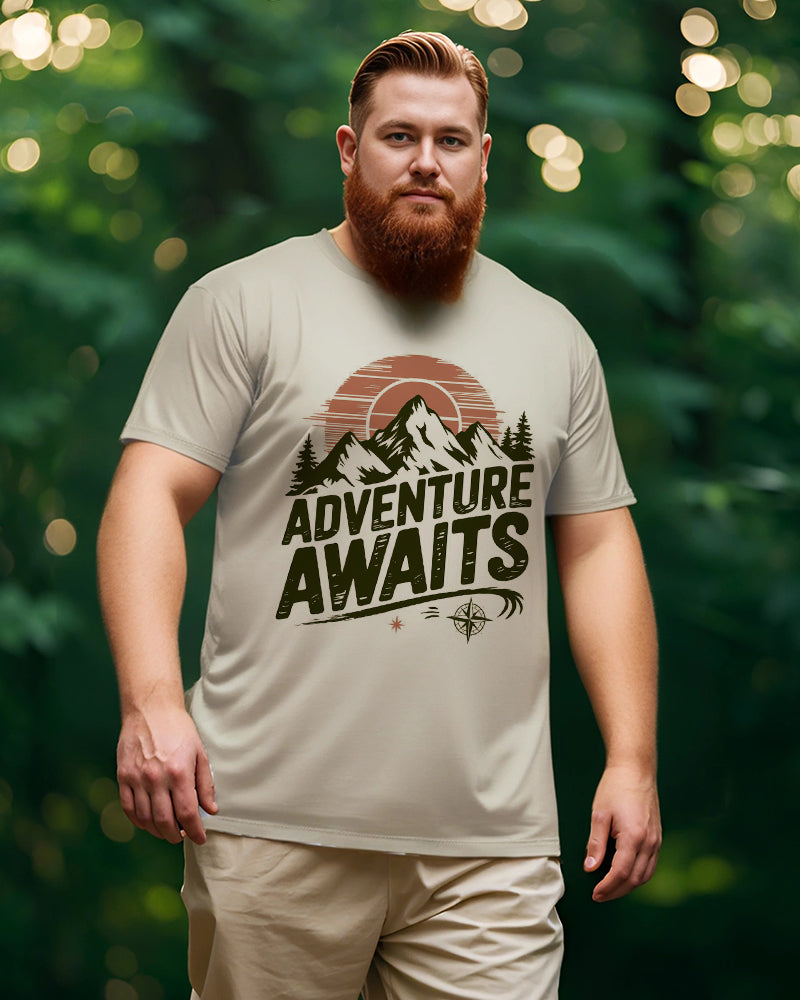 Big & Tall Gray Graphic T-Shirt for big men view 1