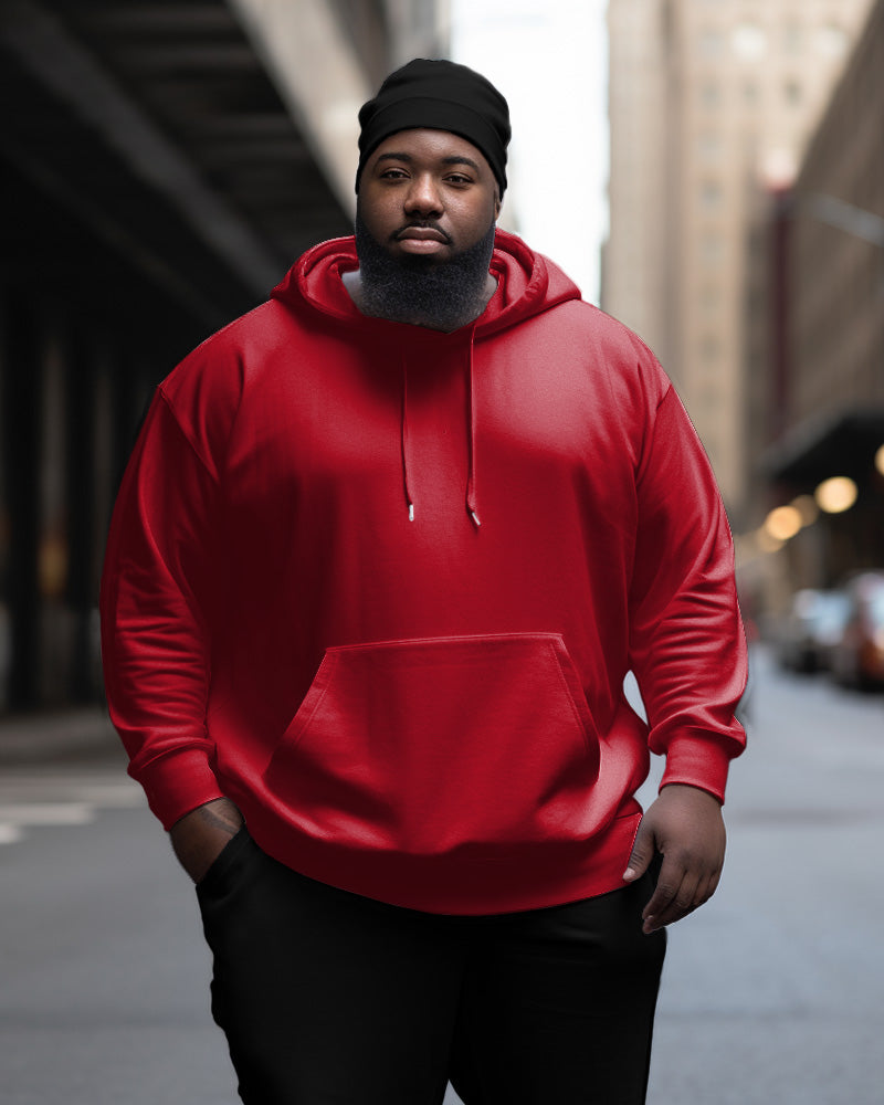 Big & Tall Solid Color Hoodie for big men view 7