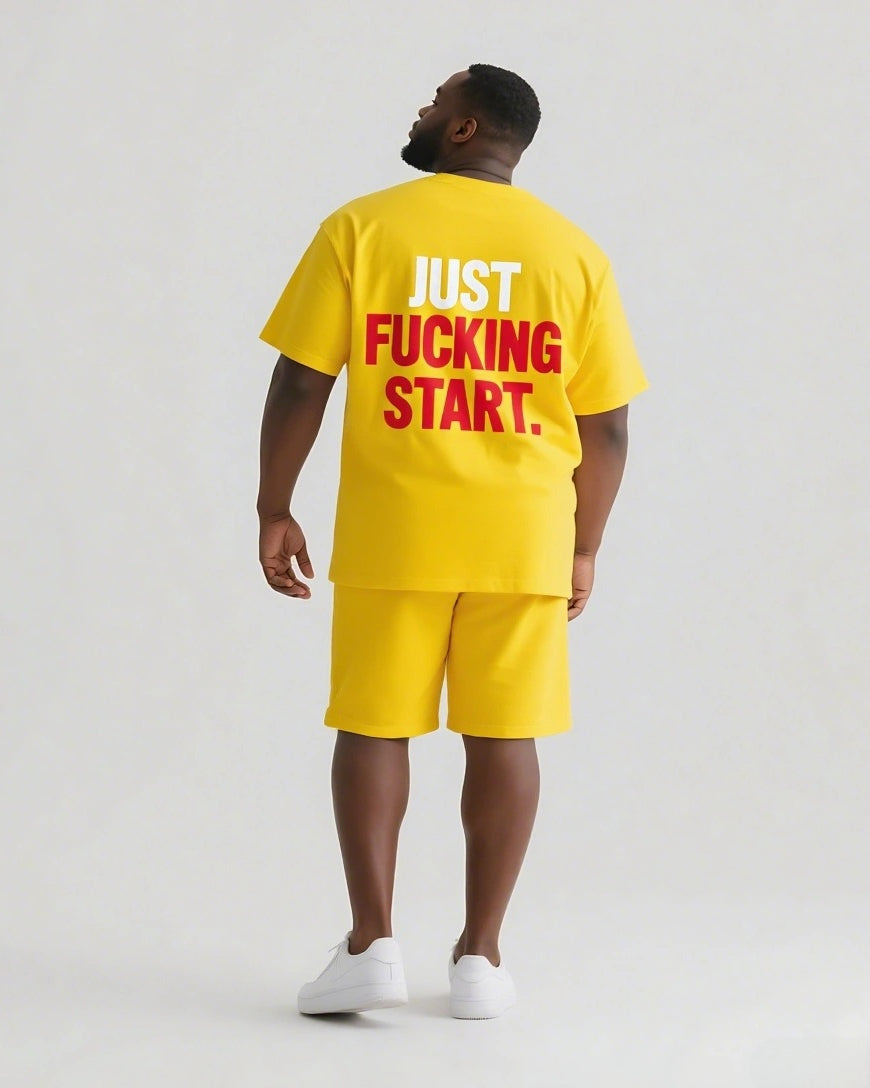 Big & Tall Graphic Streetwear Two-piece Set for big men view 6