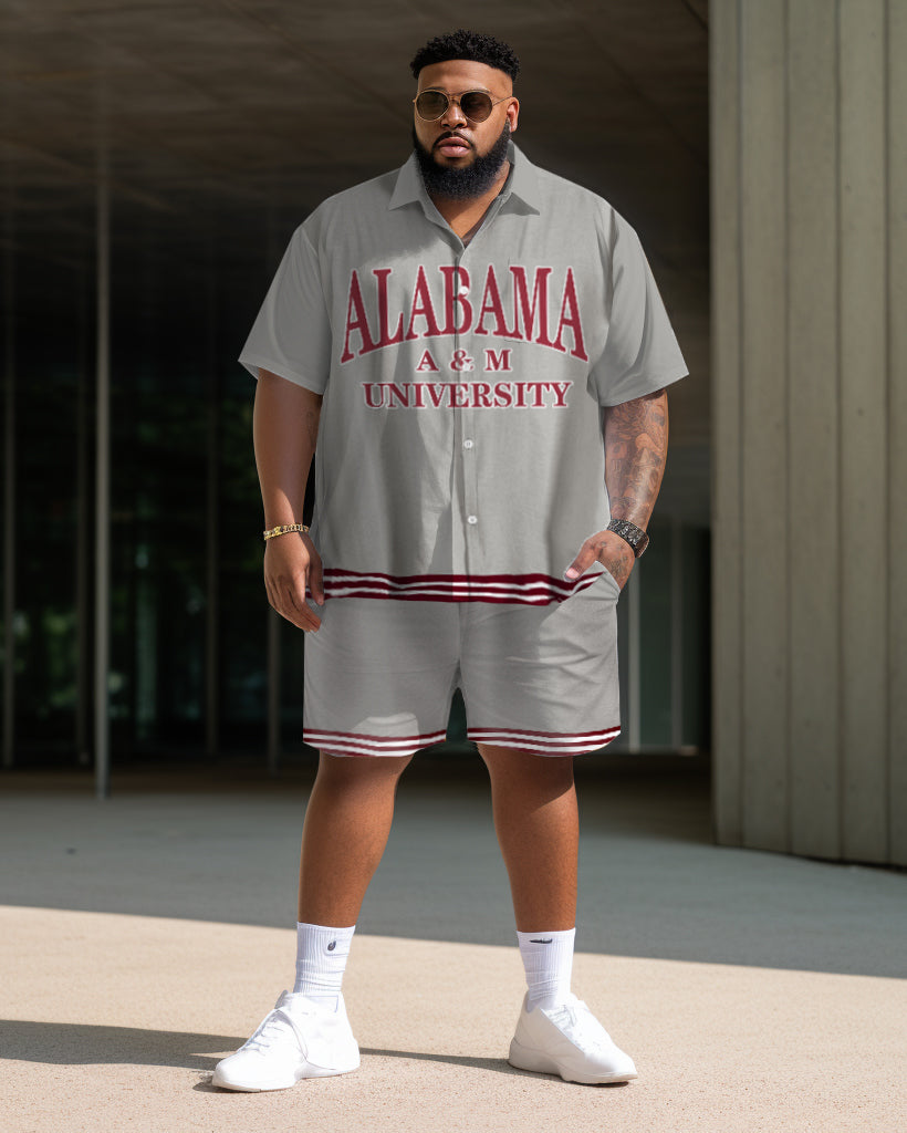Big & Tall Graphic T-Shirt Shorts Set for big men view 1