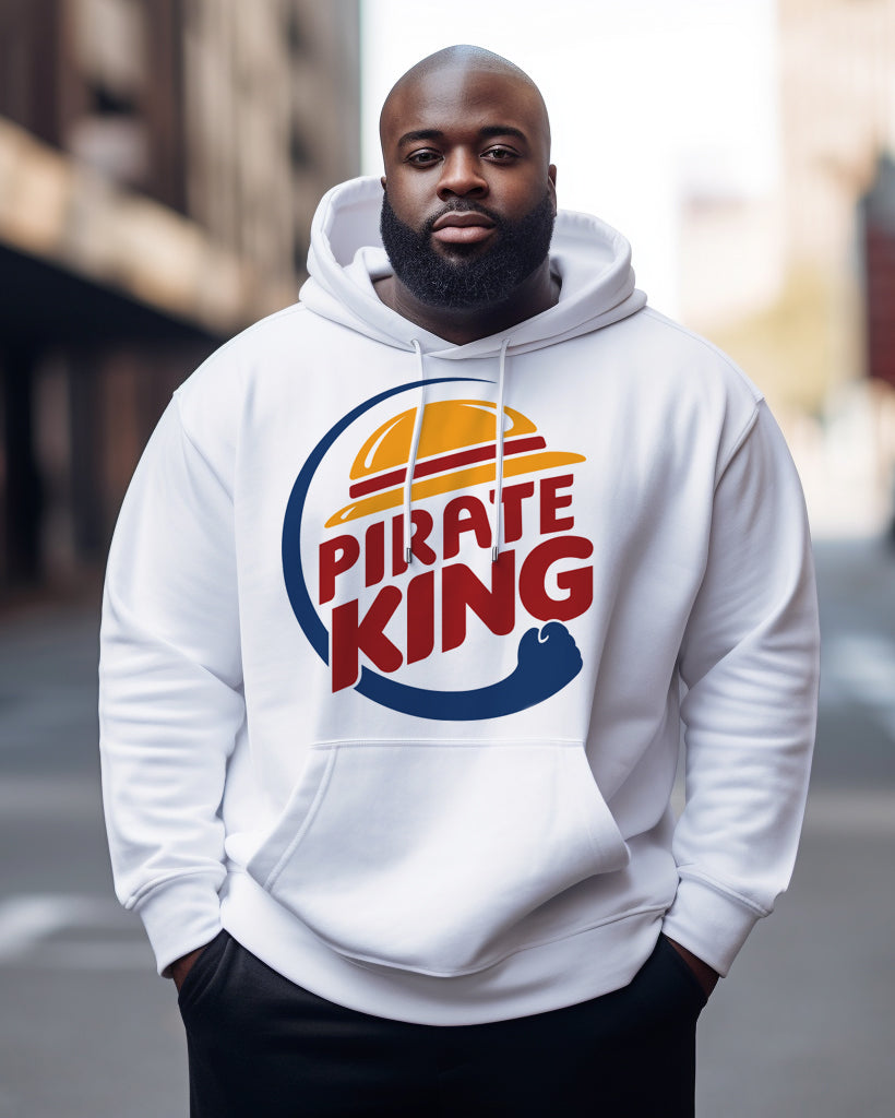 Big & Tall Graphic Hoodie Sweatpants Set for big men