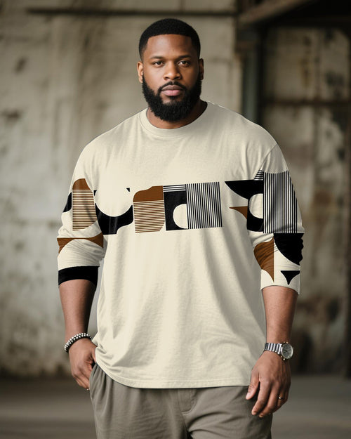 Big & Tall Geometric Graphic T-Shirt for big men view 1