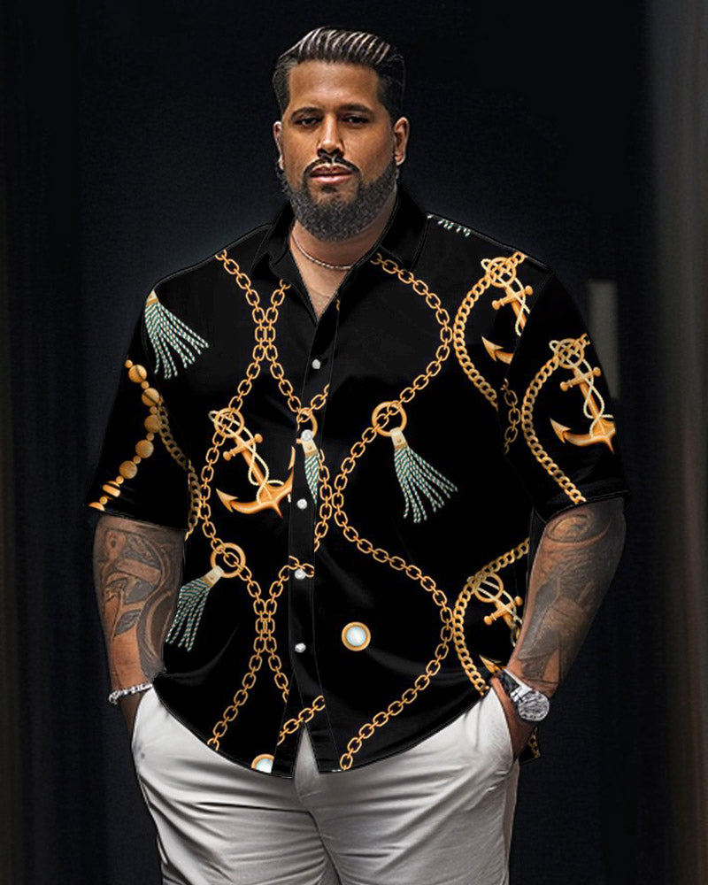 Big & Tall Vintage Short Sleeve Shirt for big men