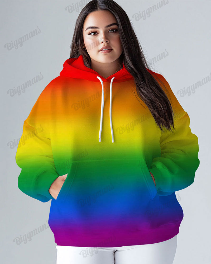Big & Tall Gradient Graphic Hoodie for big men