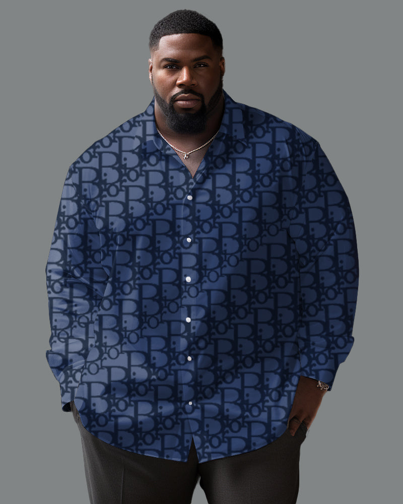 Big & Tall Streetwear Long Sleeve Shirt for big men view 1