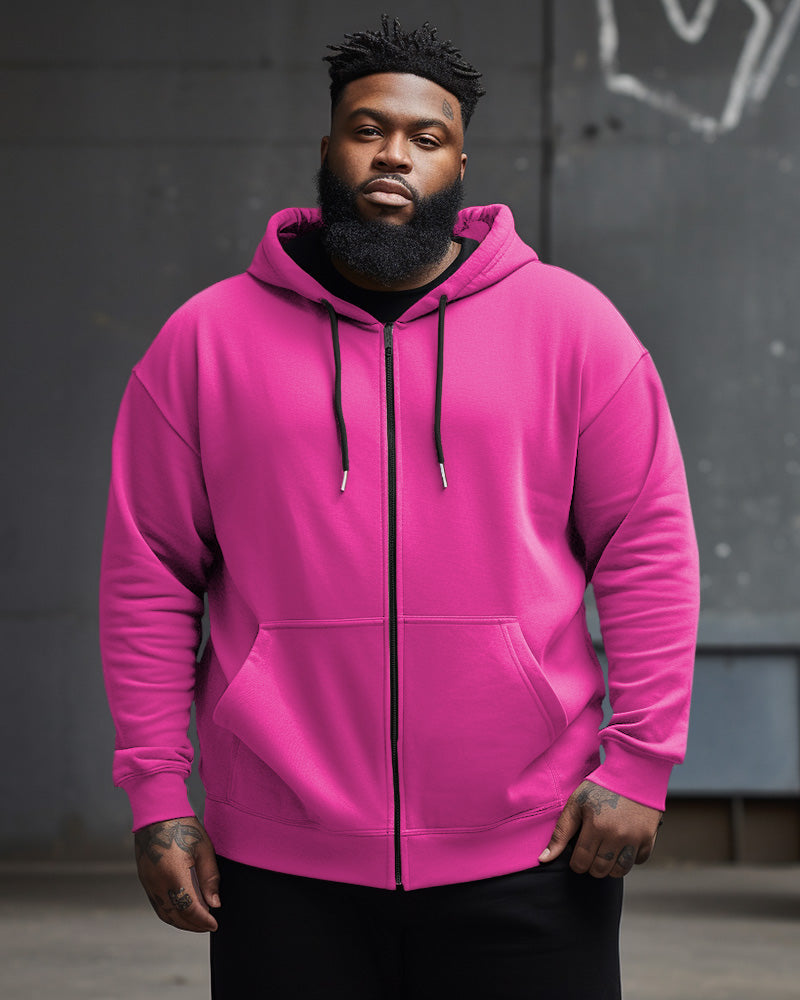 Big & Tall Solid Color Streetwear Hoodie for big men view 14