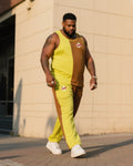 Big & Tall Colorblock Geometric Vest Pants Set for big men view 1