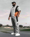 Big & Tall Gray Striped Jeans for big men view 1