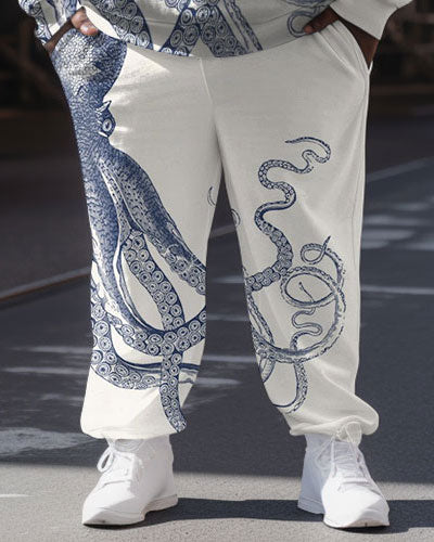 Big & Tall Graphic Hoodie Sweatpants Set for big men view 3